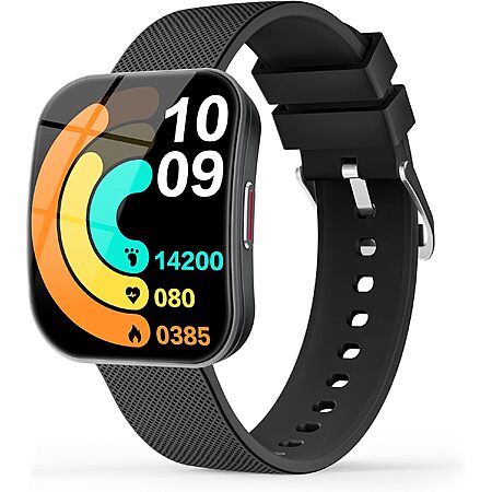 MFVLP 1.85" AMOLED Fitness Watch w/ Bluetooth Calling, 120+ Sports Modes & IP68 Waterproofing (Black & Matte Black)