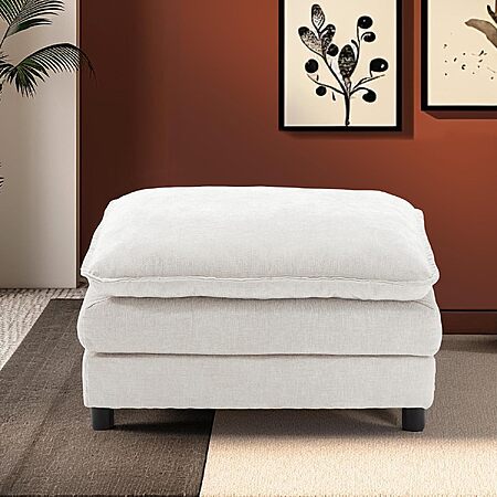 35" VIKAYAMICS Chenille Cloud Ottoman Footstool (Various Colors)