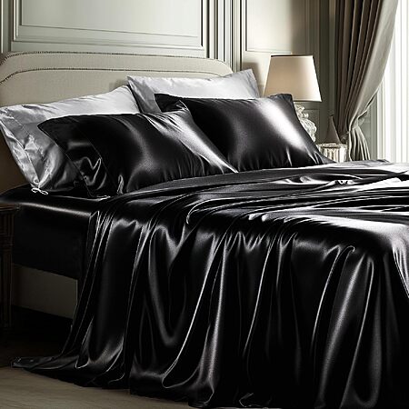 4-Piece Bedsure Queen Satin Sheet Set