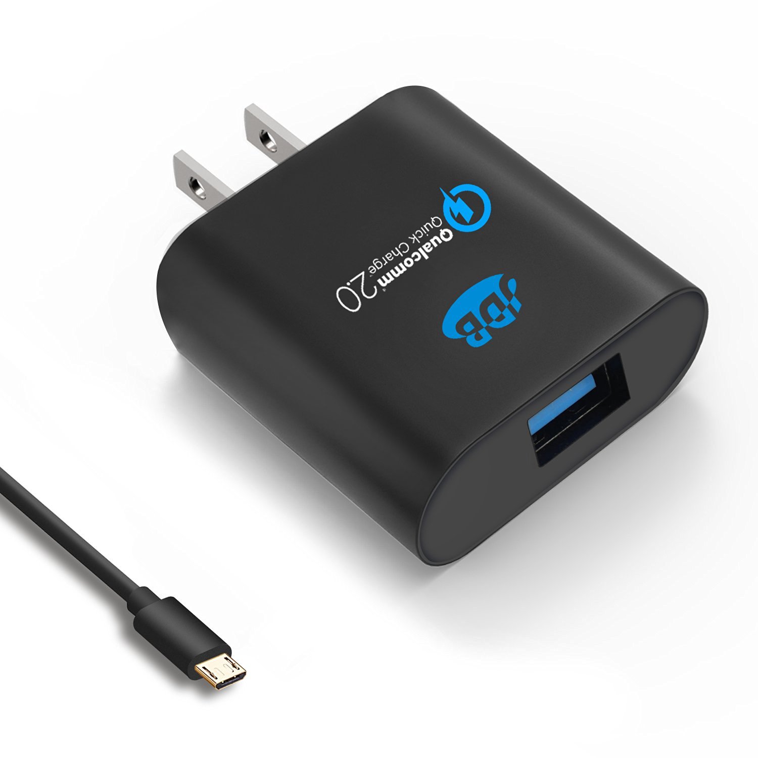 JDB Quick Charge 2.0 Wall Charger with 6ft Micro USB Cable $1.50 w ...