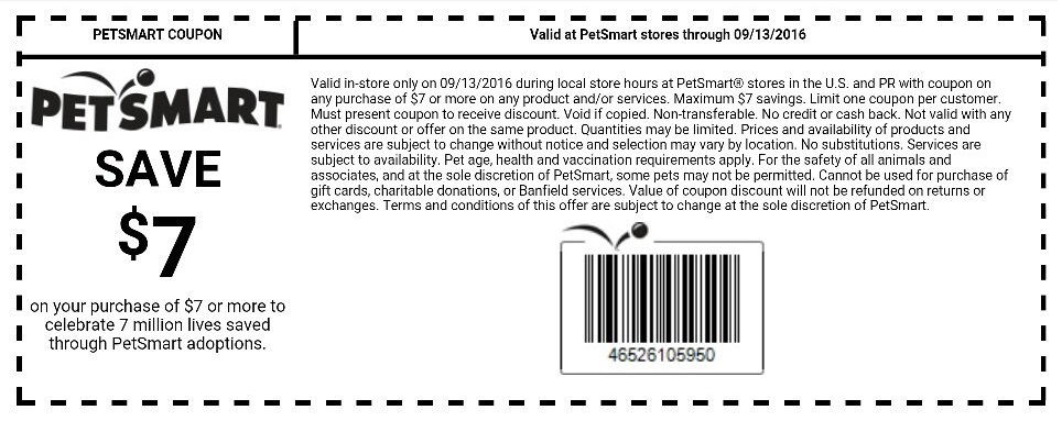 Petsmart coupon $5 off