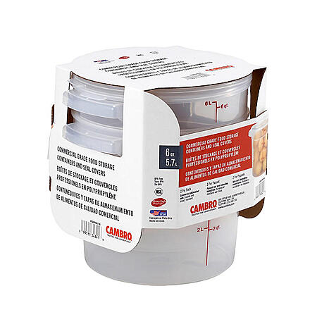 Sam's Club Members: 2-Pack Cambro 6-Quart Round Food-Storage Containers ...
