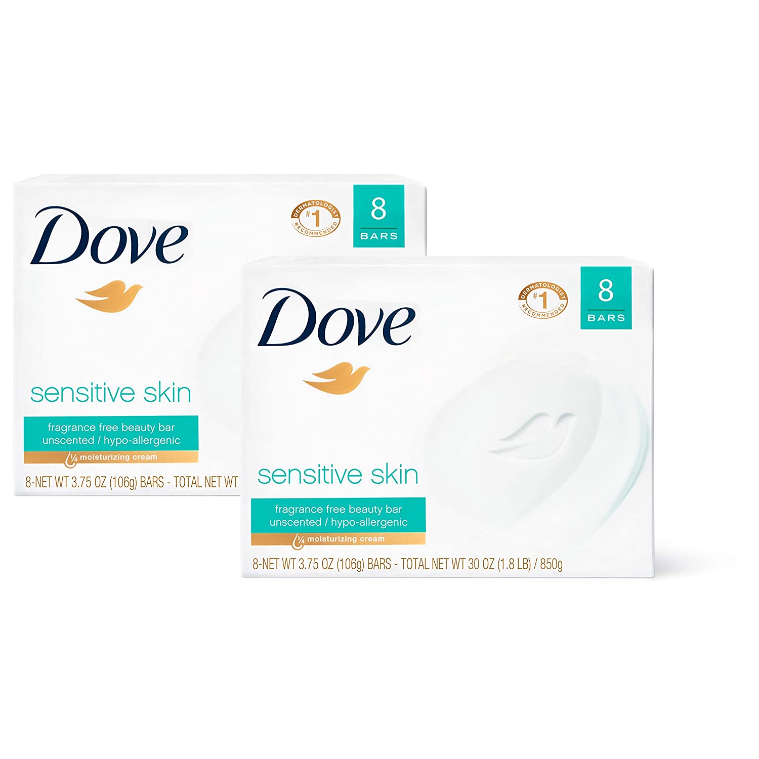Dove Beauty Soap Bar Sensitive Skin, 3.75 oz, 16 Bars $12.81