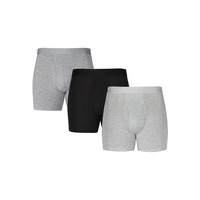 3-Pack George Men's Soft Touch Rayon Boxer Briefs Underwear w/ Anti-Odor Feature