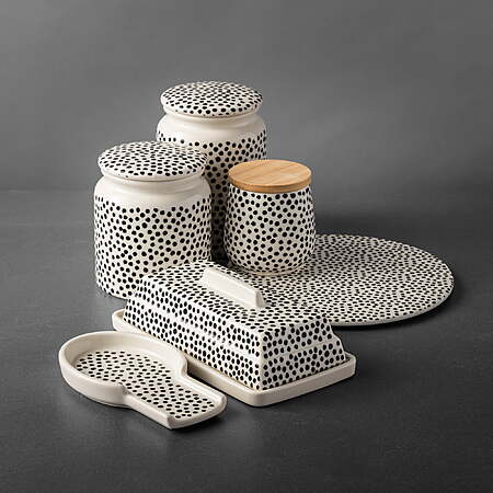 10-Piece Thyme & Table Ceramic Kitchen Organization Canister Set (3 ...