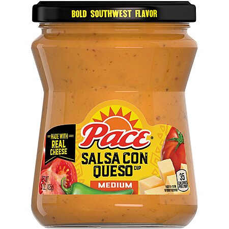 15-Ounce Pace Queso Blanco Cheese Dip (Medium Spice) or 15-Ounce Pace Salsa Con Queso (Medium Spice) $2.80 w/ S&S + Free Shipping w/ Prime or on $35+ $3.68