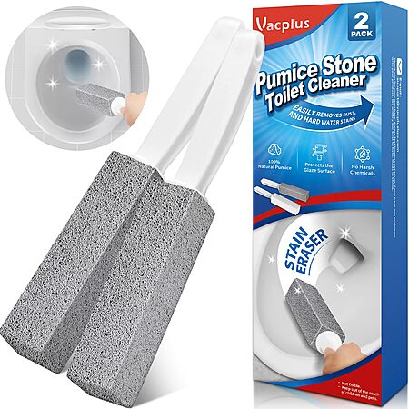 2-Pack Vacplus Pumice Stone Toilet Bowl Cleaner $4.87 w/ S&S + Free Shipping w/ Prime or on $35+