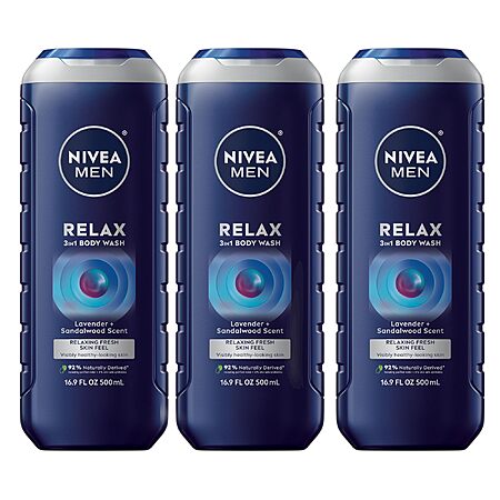 3-Pack Nivea Men's Body Wash $9.16