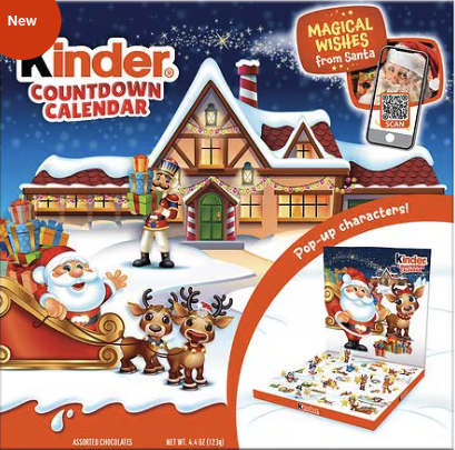 Kinder Joy Advent Countdown Calendar (24 Pieces of Individually Wrapped