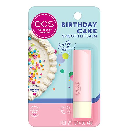 0.14-Oz eos Natural Shea Lip Balm (Birthday Cake) $1.10 w/ Subscribe & Save
