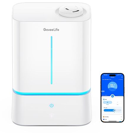 GoveeLife 4.5L Smart Cool Mist Humidifier w/ Auto Humidity Control, Scent Diffuser & Nightlight $32.99 + Free Shipping w/ Prime or on $35+