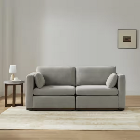 Galatea Modern Fabric Side Chair w/ Wood Frame (Dove Gray) $153.65 + Free Store Pickup at Home Depot