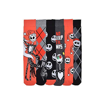 6-Pack Nightmare Before Christmas Men's Crew Socks (Size 10-13) $5.24 + Free Shipping w/ Walmart+ or on $35+
