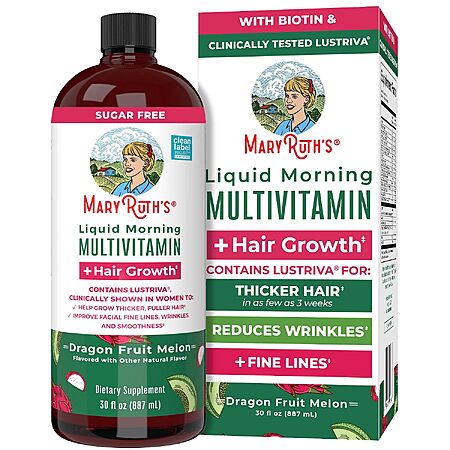 [Prime] 30-Oz MaryRuth's Liquid Morning Multivitamin + Hair Growth Supplement w/ Biotin 10000mcg (Dragon Fruit Melon) $33.71 w/ S&S + Free Shipping