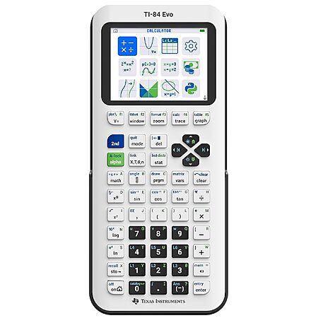 Texas Instruments TI-84 Evo Graphing Calculator (White) $82.00 + Free Shipping