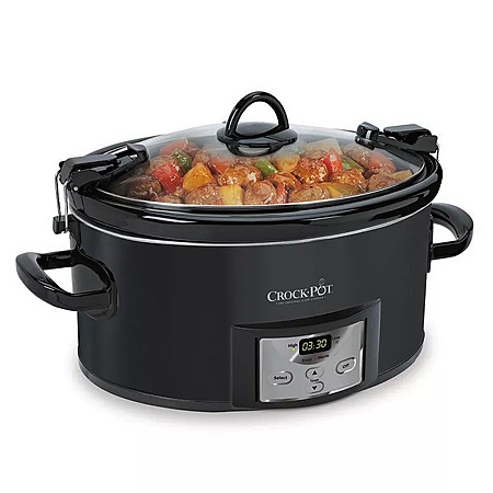 Crock-Pot 7-Qt. Programmable Countdown Cook & Carry Slow Cooker + $5 ...