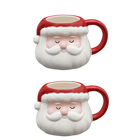 2-Pack 15-Ounce Holiday Time Santa Hand-Painted Christmas Mug (Red) $3.56 + Free Shipping w/ Walmart+ or on $35+