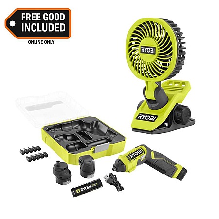 Ryobi USB Lithium Multi-Head Cordless Screwdriver Kit w/ Clamp Fan $49.97 + Free Store Pickup at Home Depot