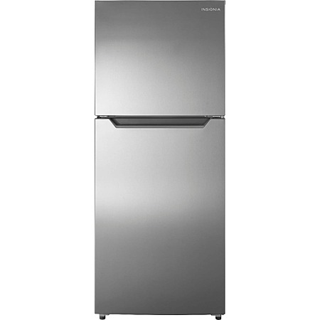 Insignia 24" 10 Cu. Ft. Top-Freezer Refrigerator (Stainless Steel Look) $399.99 + Free Store Pickup at Best Buy