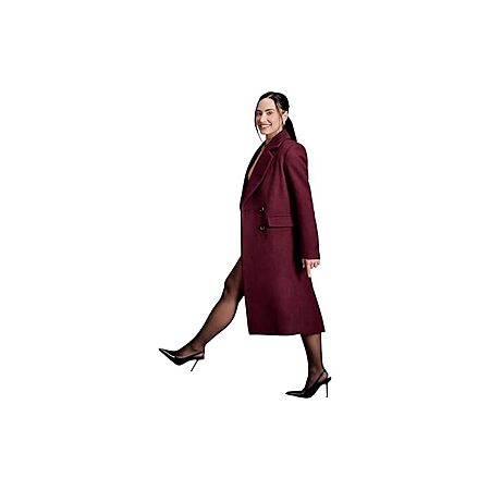 Amazon Essentials Women's Double-Breasted Wool-Blend Longline Coat (Various Colors)