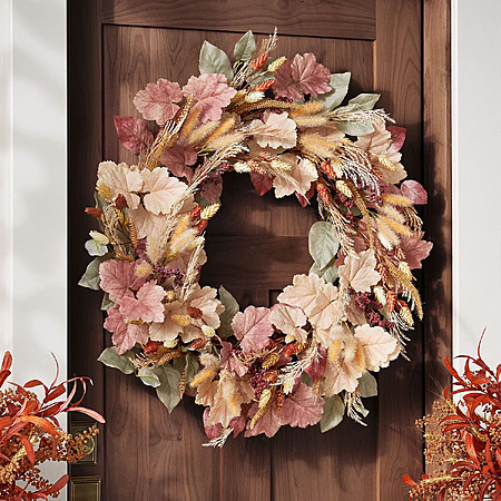 Sam's Club Members: 30" Member's Mark Harvest Wreath w/ Natural Cattails $22.85