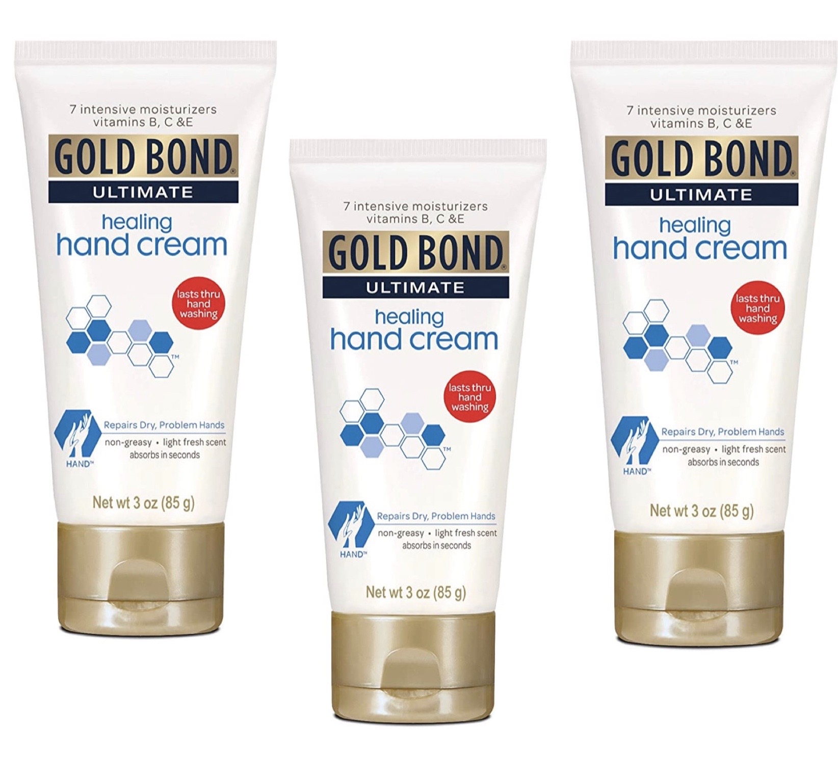 3-Oz Gold Bond Ultimate Intensive Healing Hand Cream 3 for $7.58 ($2.53 each) + Free Shipping w/ Prime or on orders $25+