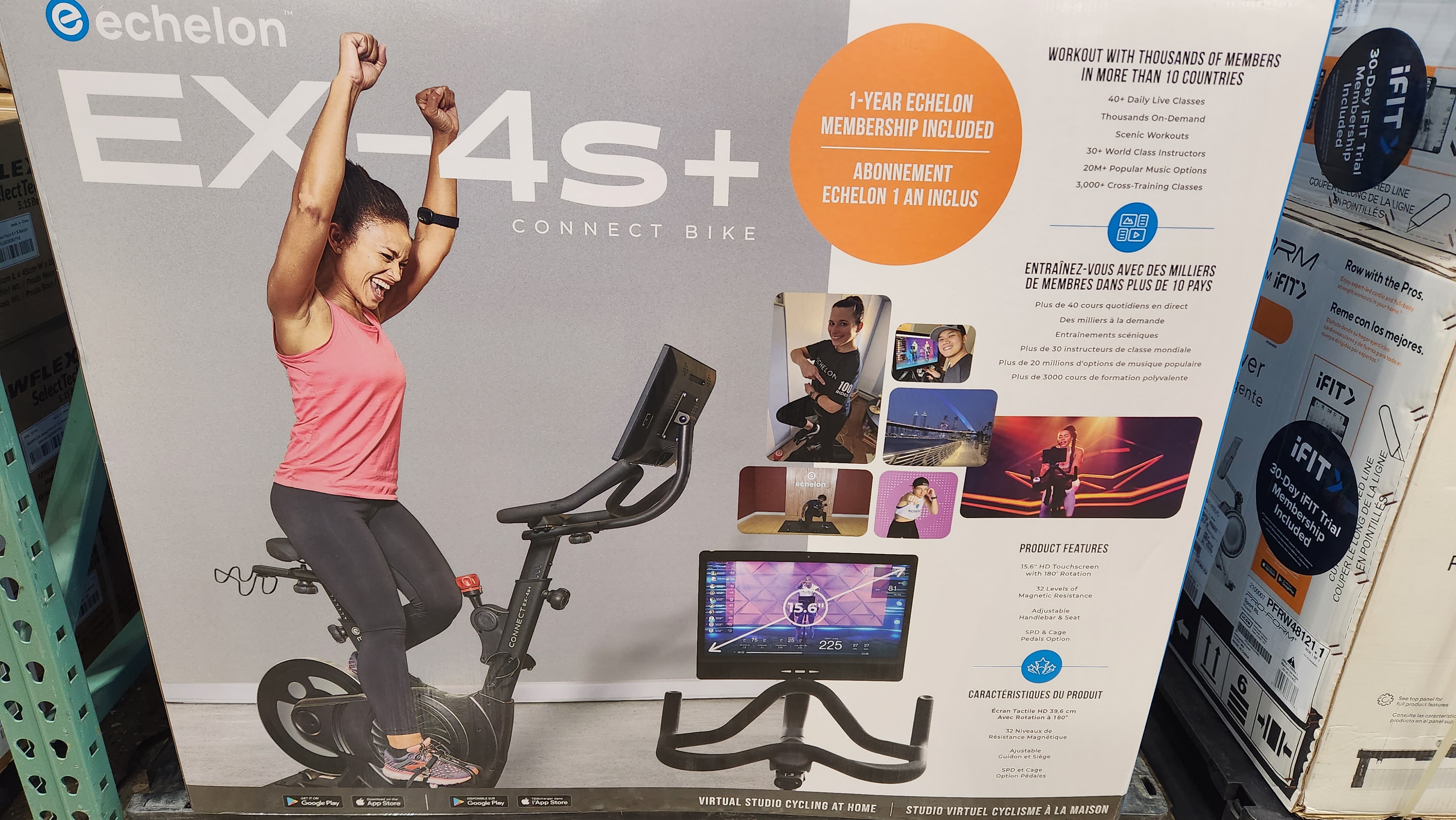 ECHELON EX4S connected exercise bike 499 in store Costco or 599 online INCLUDES FULL YEAR OF MEMBERSHIP worth 399