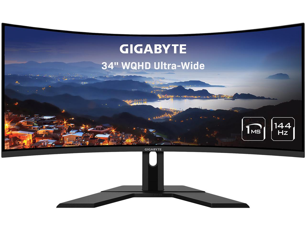 Best Buy - GIGABYTE 34 inch 144Hz 3440 x 1440 HDR400 1ms UltraWide WQHD FreeSync Monitor - In stock! $359.99
