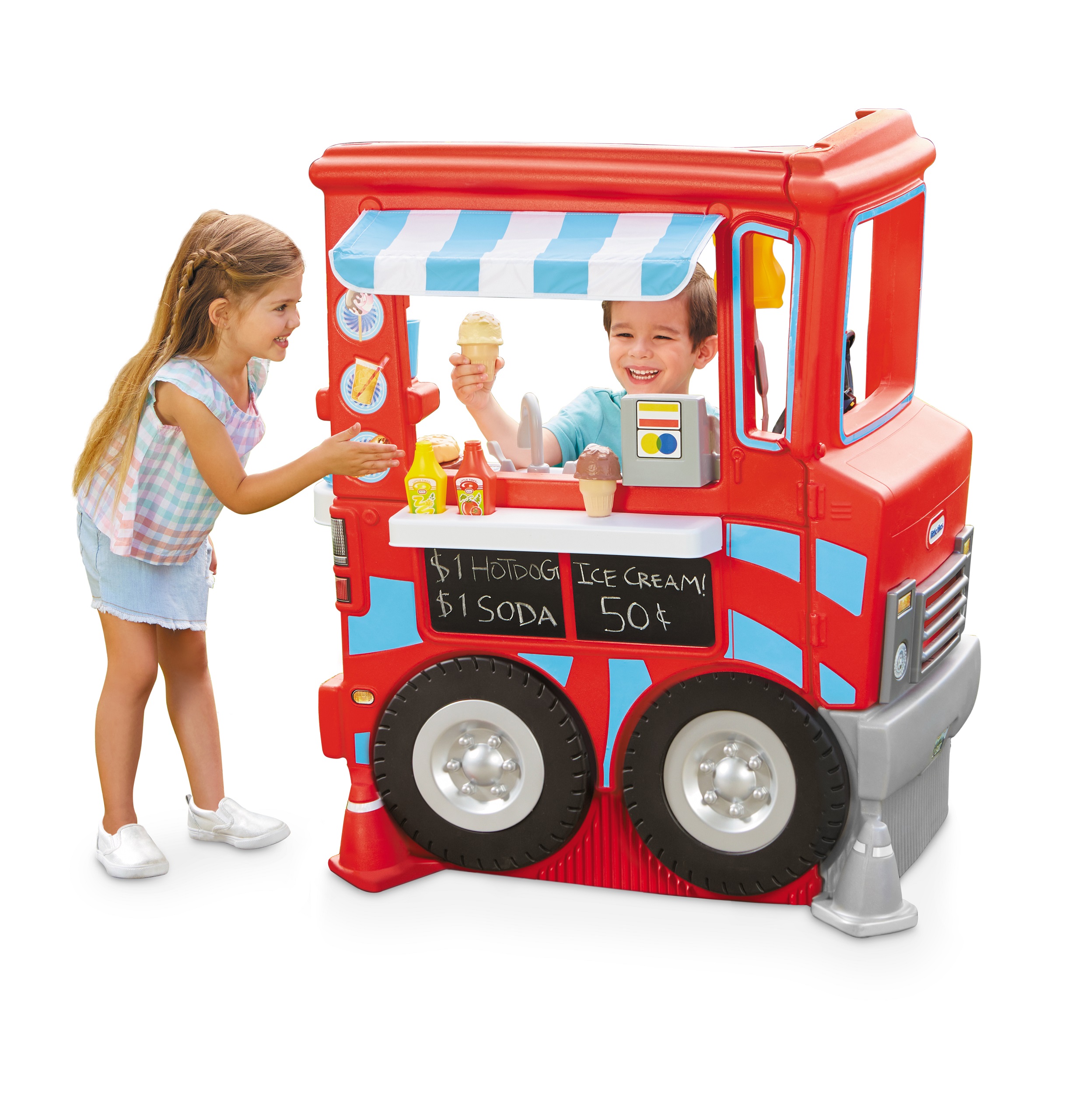 Little Tikes 2-in-1 Food Truck Play Kitchen with 20+ Accessories - $75