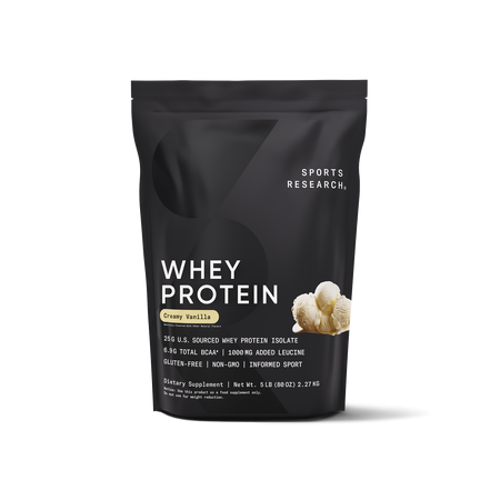 Sports Research Whey Protein Isolate Creamy Vanilla 5LB