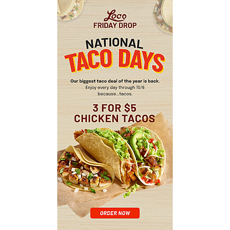 El Pollo Loco 3 for $5 Tacos - Mix and Match
