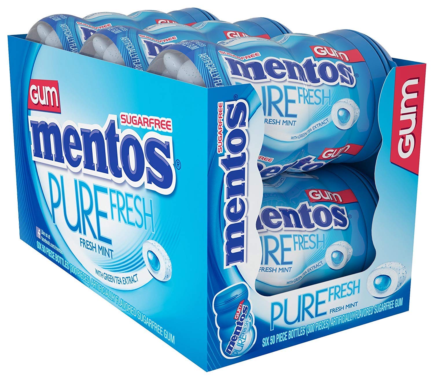 Prime Members: 6-Pack 50-Count Mentos Gum (Fresh Mint or Spearmint) $10.94 or less w/ S&S