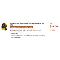 Select Tractor Supply Stores: 16.6" DeWALT 20V Max Jobsite Fan (Tool Only, DCE512B)