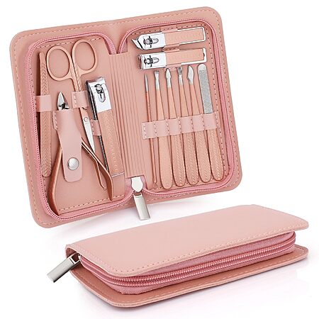 Manicure Set-Stainless Steel Nail Care Set-12 in 1 Professional Ingrown Toenail Clipper Grooming Tool-Pedicure Kit & Toe Nail Cutter $3.99 $3.49