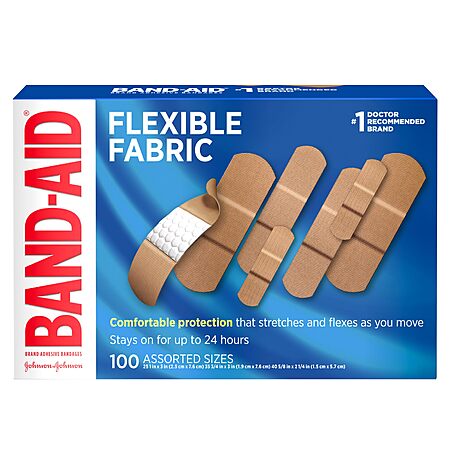 Select Accts: 100-Ct BAND-AID Flexible Fabric Adhesive Bandages (Various) $6 w/ S&S