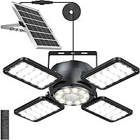 INXPHY Indoor/Outdoor Motion Sensor Shed Light w/ Solar Panel