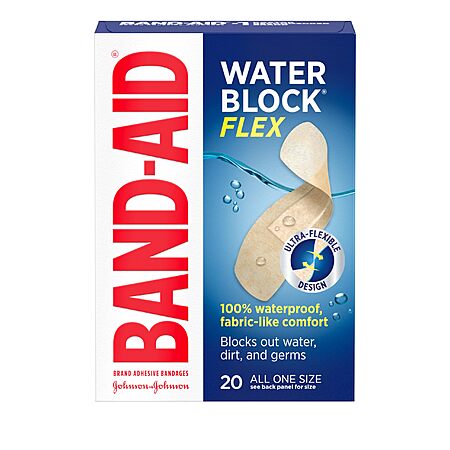 20-Count Band-Aid Water Block Flex Adhesive Bandages $1.60 w/ Subscribe & Save