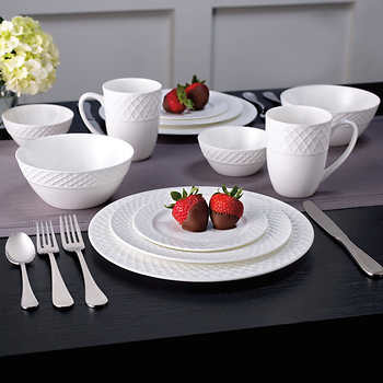 Mikasa Trellis 36 piece Bone China Dinnerware Set for 75 at Costco online and in store