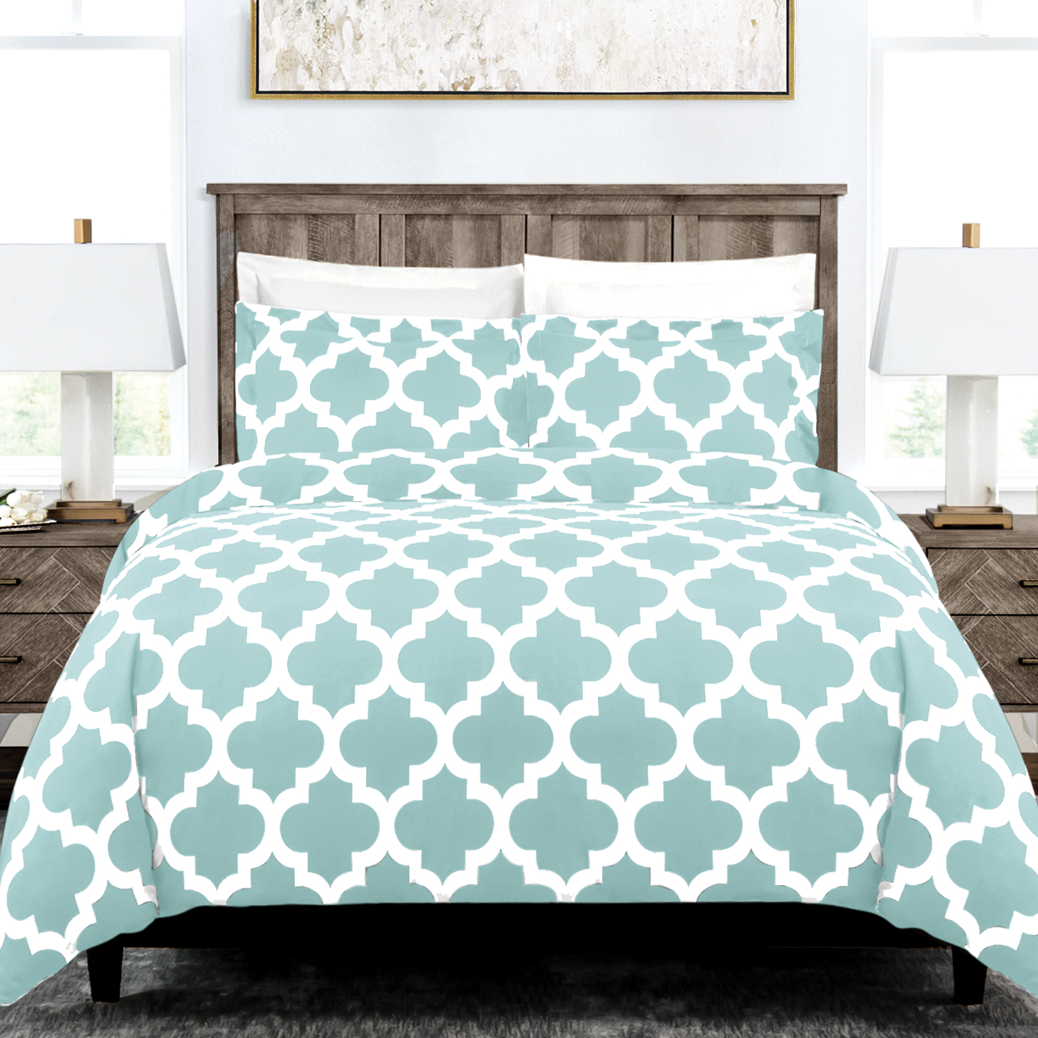 Linens & Hutch Quatrefoil Patterned Duvet Cover Set Starting at $22.79