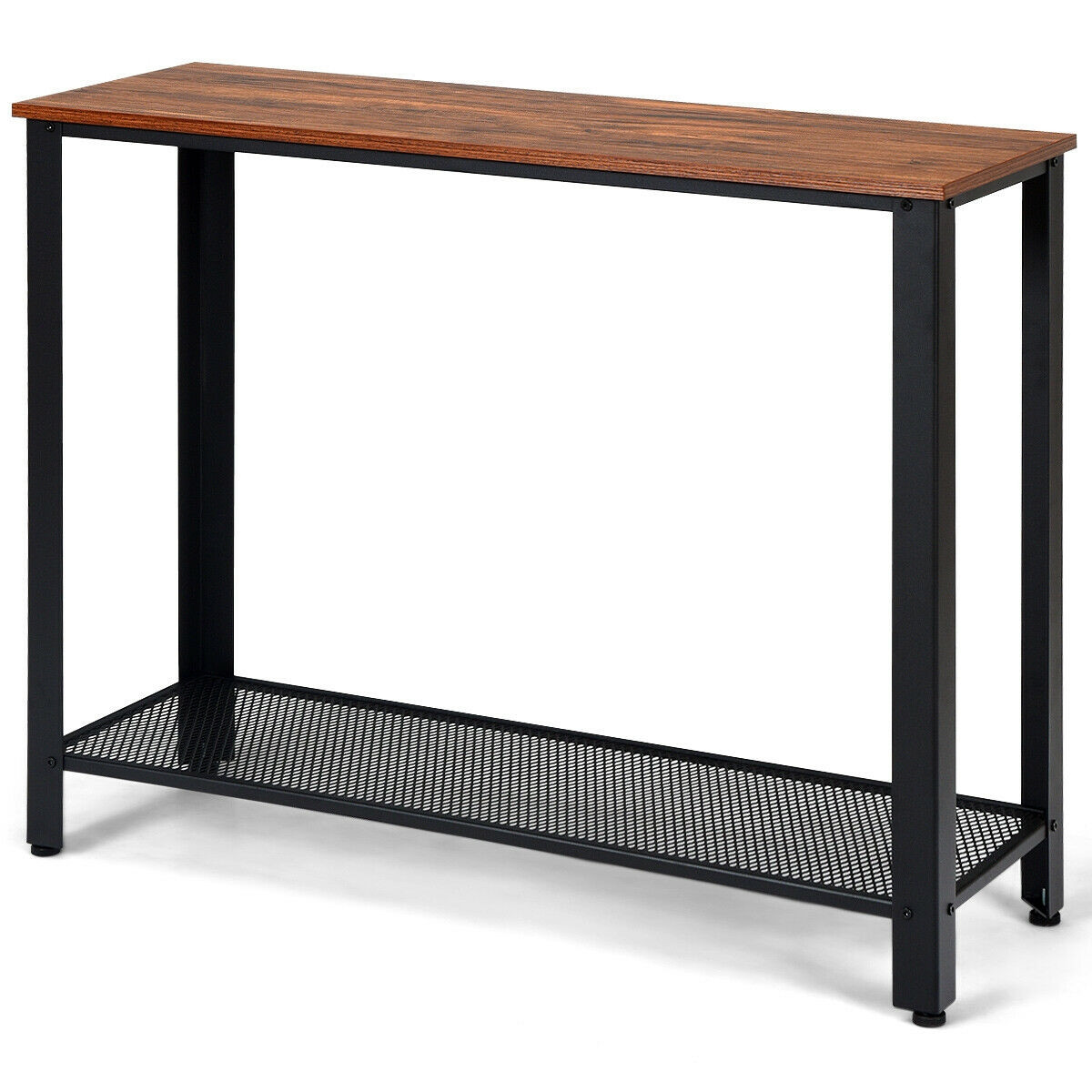 Metal Frame Wood Console Sofa Table with Storage Shelf - $50.00 + Free Shipping