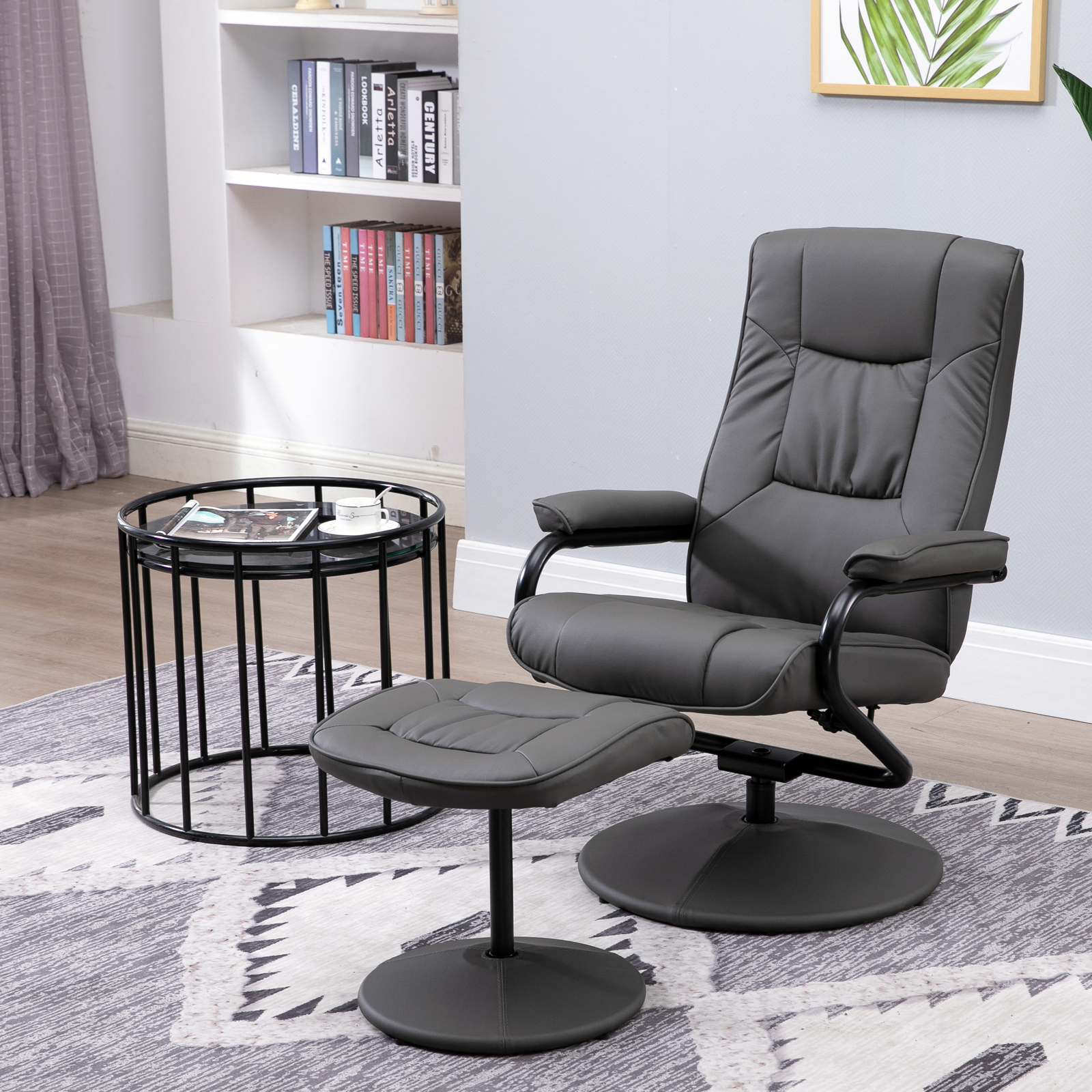 HOMCOM Faux Leather Recliner Chair and Ottoman Set - $99.99 + Free Shipping