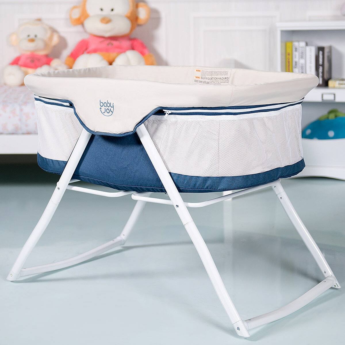 Portable Newborn Rocking Foldaway Baby Crib Bassinet $91.95 + Free Shipping