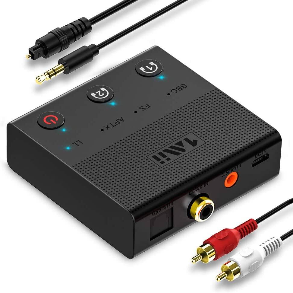 1Mii aptX Low Latency & HD Dual Link Bluetooth 5.0 Audio Transmitter Adapter w/ Coax, Optical, RCA, AUX, USB $18.92 + FS