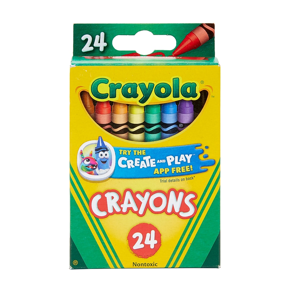 Staples Crayola Crayons, 24 count $0.50