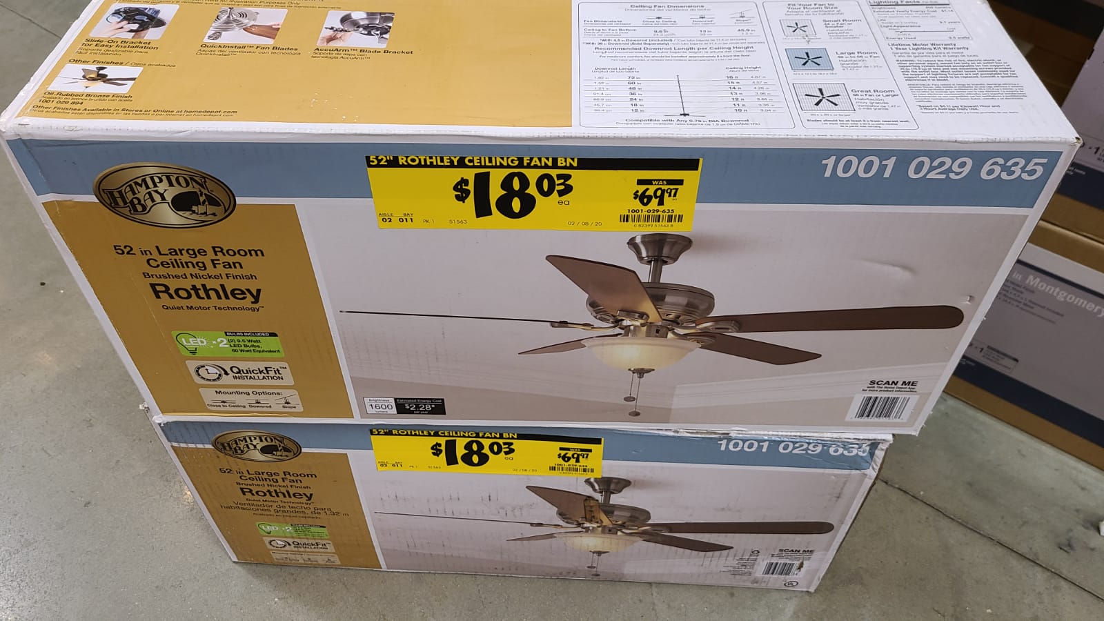 Home Depot - Rothley Ceiling Fans $18.03 (Might be Local) YMMV