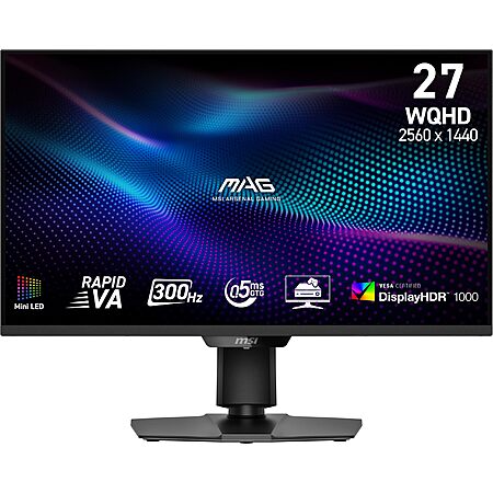 27" MSI MAG 274QPF X30MV 1440p QHD 300Hz Mini-LED Rapid VA Gaming Monitor $349.99 or less + Free Shipping