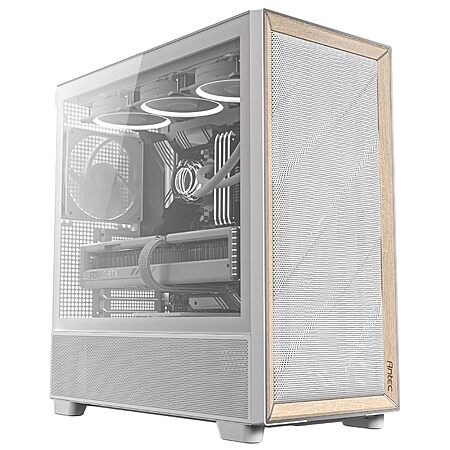 Antec FLUX Wood Mid-Tower E-ATX Computer Case w/ 5 x PWM Fans (White) $99.99 + Free Shipping