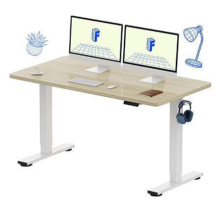 FLEXISPOT EN1 One-Piece Standing Desks: 60x24 Mahogany $224, 55x28" White Wood $178.50 + Free Shipping