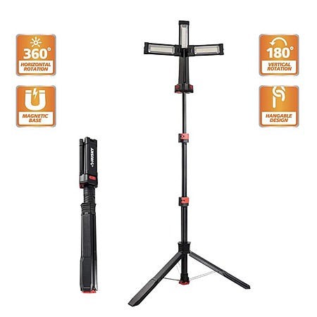 Husky 2200-Lumen Tripod LED Work Light w/ Adjustable Triple Lamp Heads $50 + Free S&H