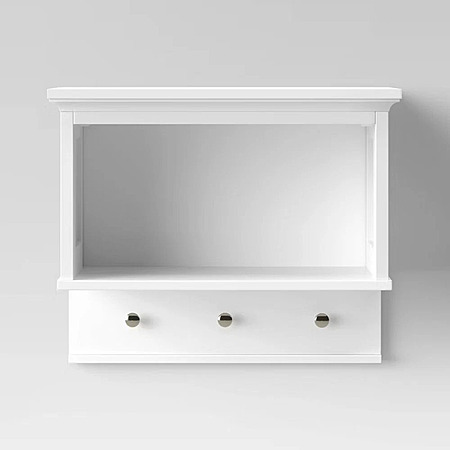 Threshold Wall Shelf w/ Hooks (White) $18.99 or less + Free Shipping
